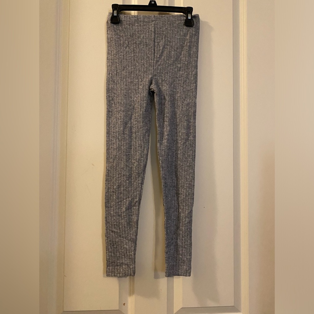 Splendid girls Gray Ribbed Leggings size 8 (kids)